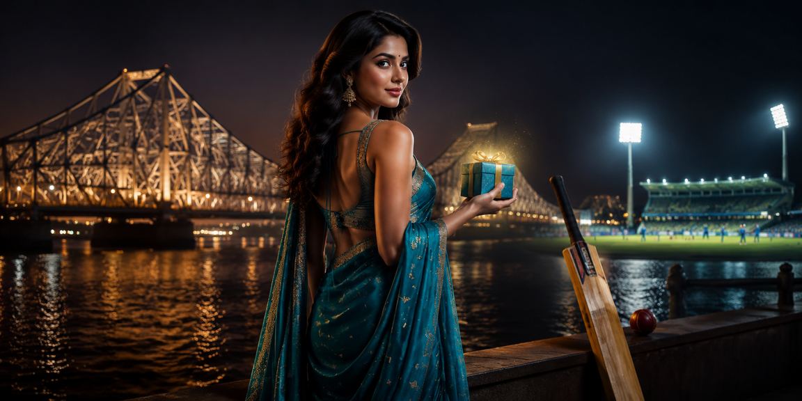 Young woman enjoying online Rummy in Kolkata with mobile