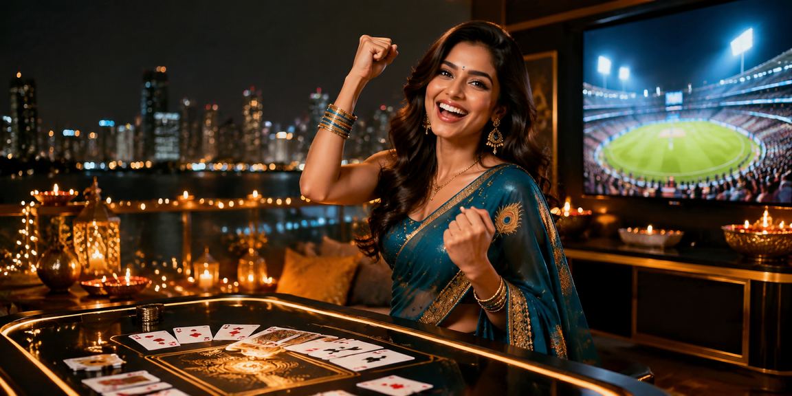 Young woman playing Teen Patti on mobile at Bandra, Mumbai